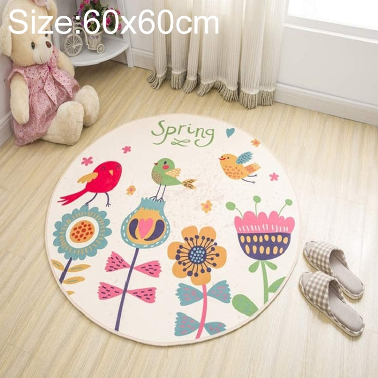 Circular Water Uptake Carpet  Floot Mat Cartoon Door Mat,