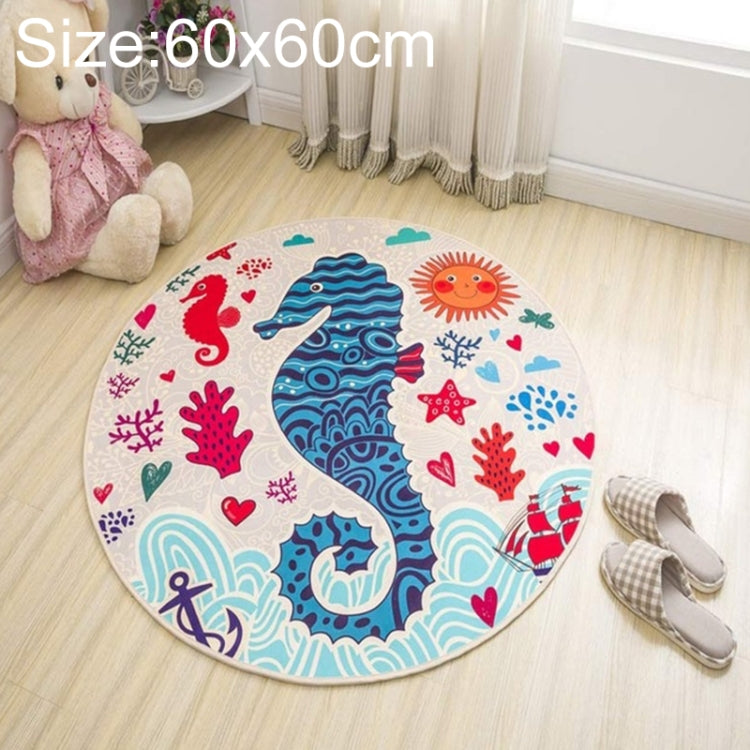 Circular Water Uptake Carpet  Floot Mat Cartoon Door Mat,