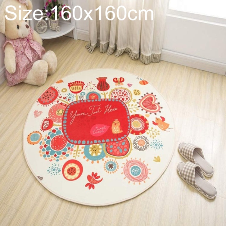 Circular Water Uptake Carpet  Floot Mat Cartoon Door Mat,