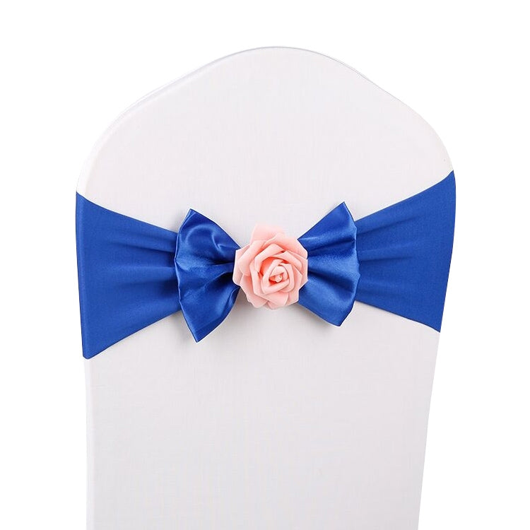 Wedding Chair Cover Sash Satin Fabric Bow Tie Ribbon Band Decoration Hotel Wedding Party Ceremony Banquet Supplies