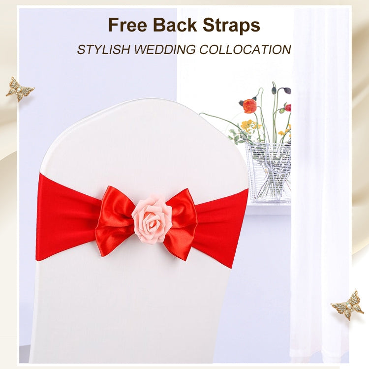 Wedding Chair Cover Sash Satin Fabric Bow Tie Ribbon Band Decoration Hotel Wedding Party Ceremony Banquet Supplies