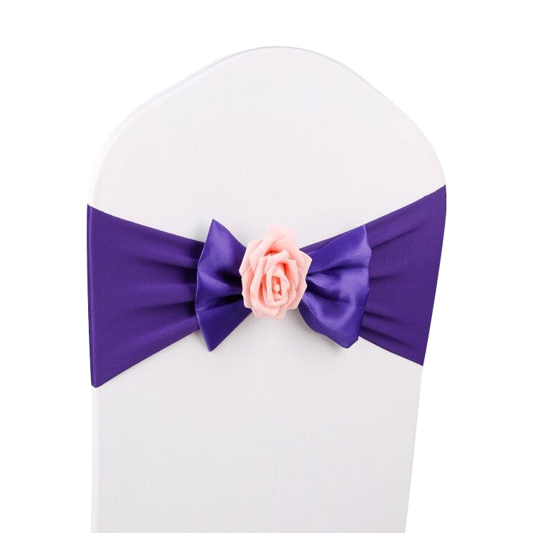 Wedding Chair Cover Sash Satin Fabric Bow Tie Ribbon Band Decoration Hotel Wedding Party Ceremony Banquet Supplies