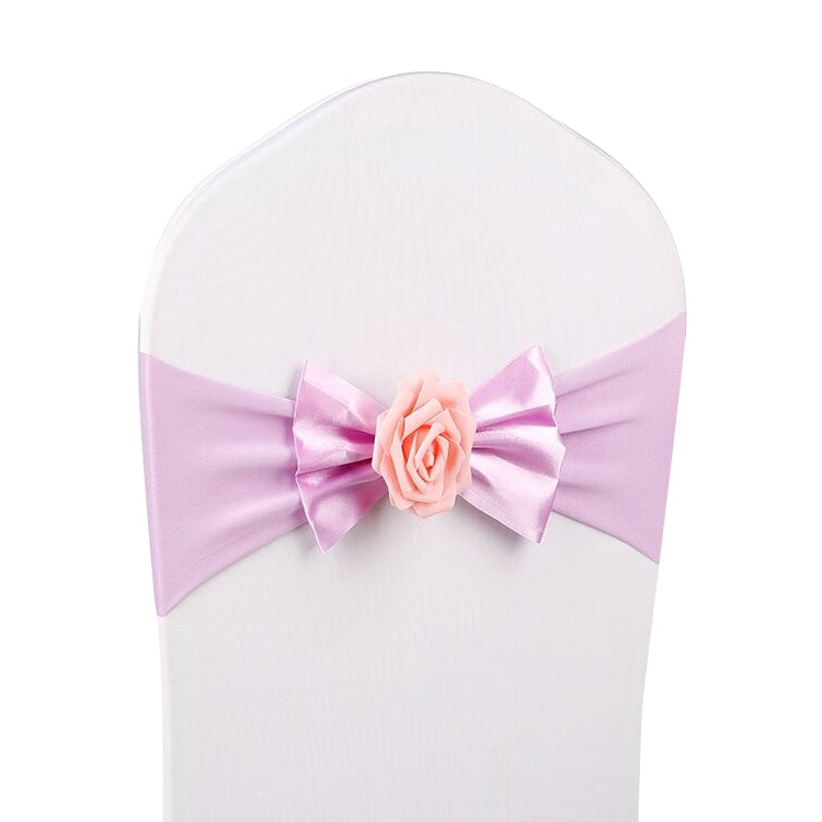 Wedding Chair Cover Sash Satin Fabric Bow Tie Ribbon Band Decoration Hotel Wedding Party Ceremony Banquet Supplies