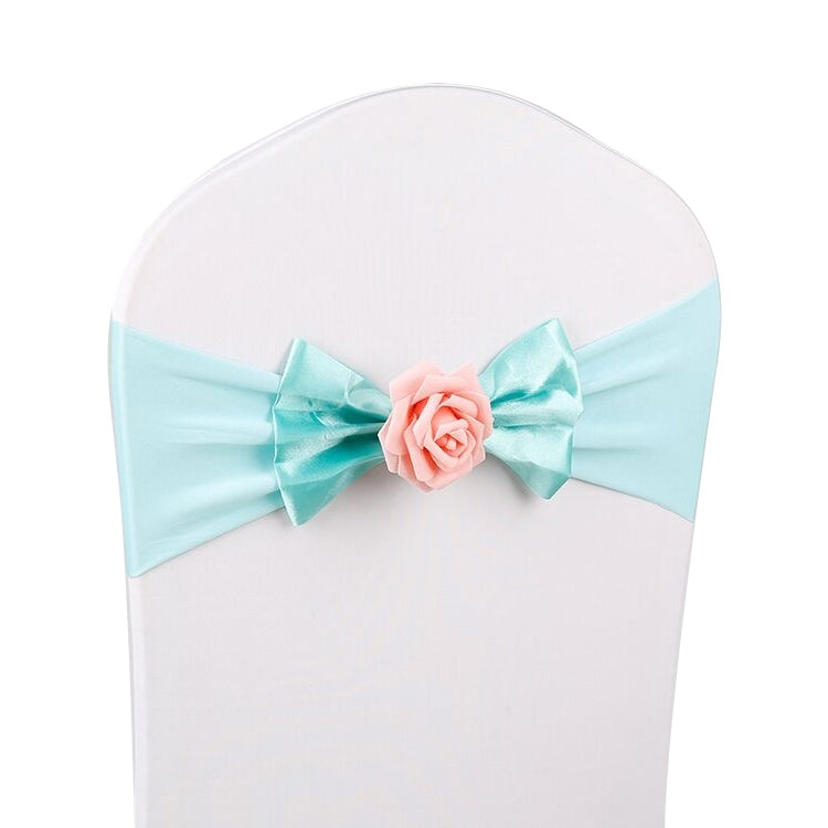 Wedding Chair Cover Sash Satin Fabric Bow Tie Ribbon Band Decoration Hotel Wedding Party Ceremony Banquet Supplies
