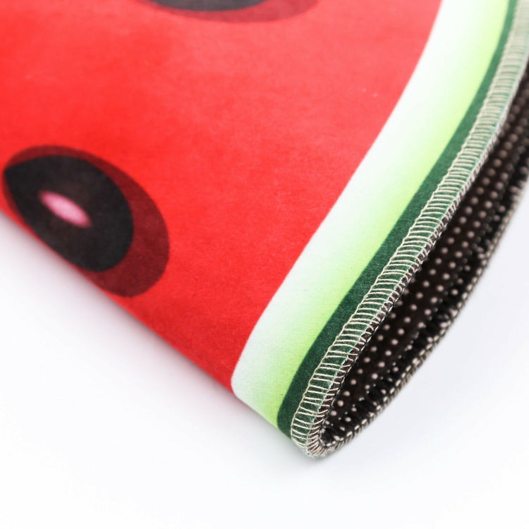 Fruit Pattern Rug Round Crystal Velvet Non-Slip Room Carpet Mat