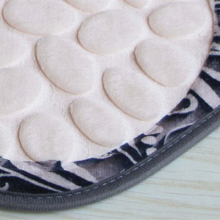 Foot-type 3D Pebbles Embossed Ankle Anti Slip Absorbent Mat