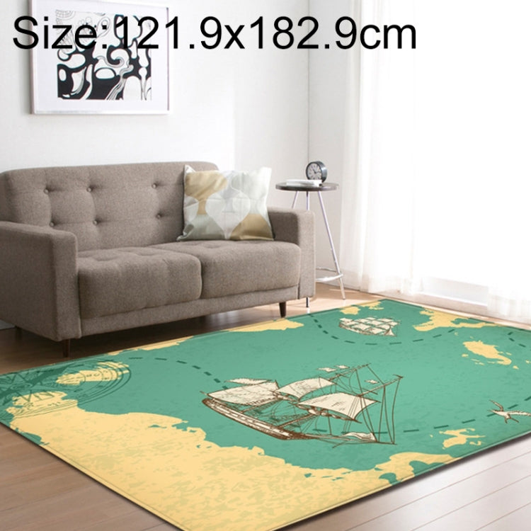 Retro Mat Flannel Velvet Carpet Play Basketball Game Mats Baby Crawling Bed Rugs