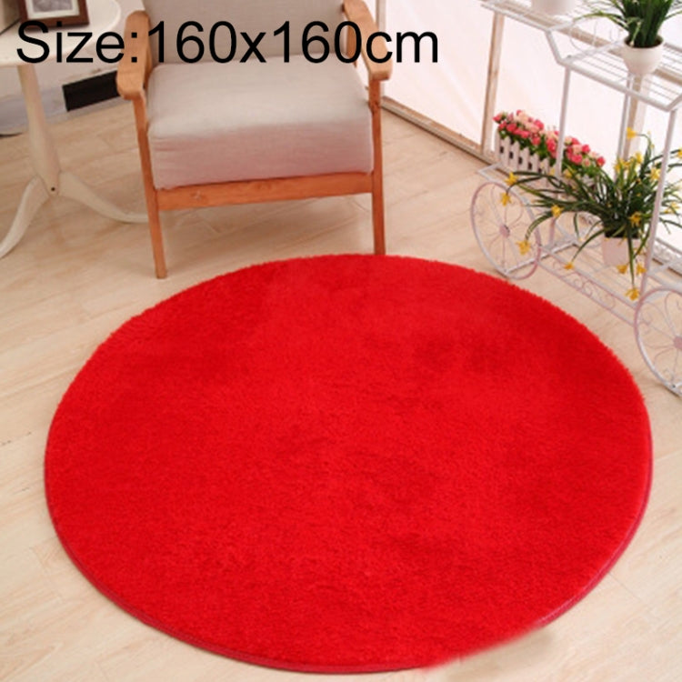 KSolid Round Carpet Soft Fleece Mat Anti-Slip Area Rug Kids Bedroom Door Mats