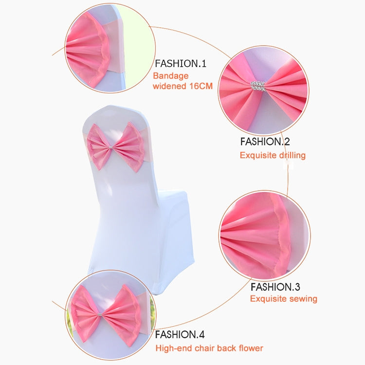 Spandex Chair Sash fit all chair Wedding Chair Sashes Bow Elastic Chair Ribbon Back Tie Bands for Wedding Party Ceremony Banquet