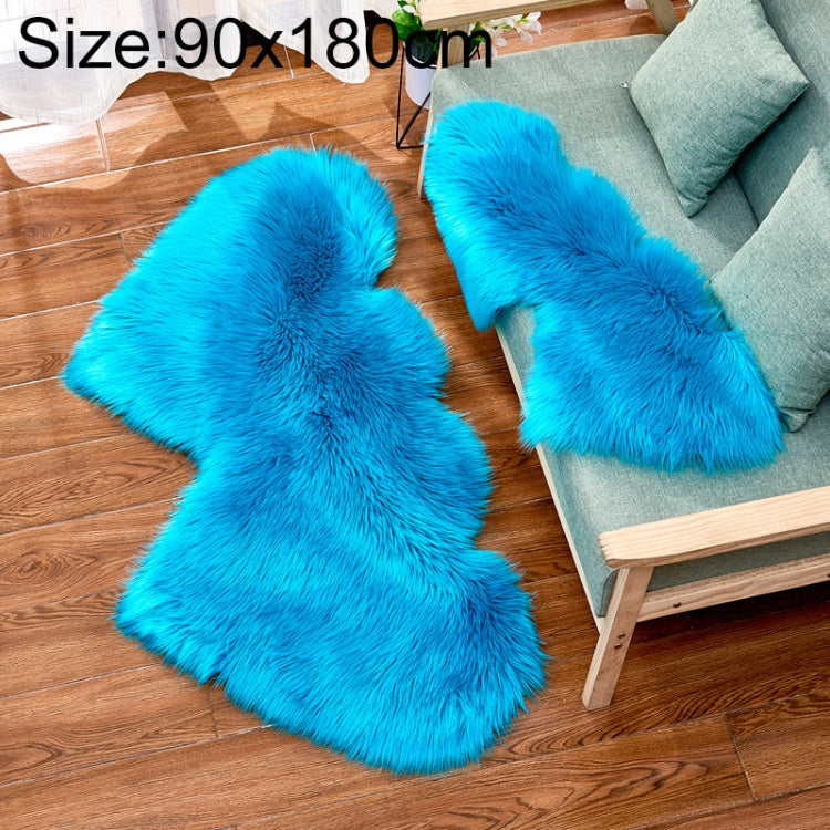 Creative Double Heart Imitation Wool Carpet Sofa Cushion Mat Plush Bedroom Living Room Floor Rugs