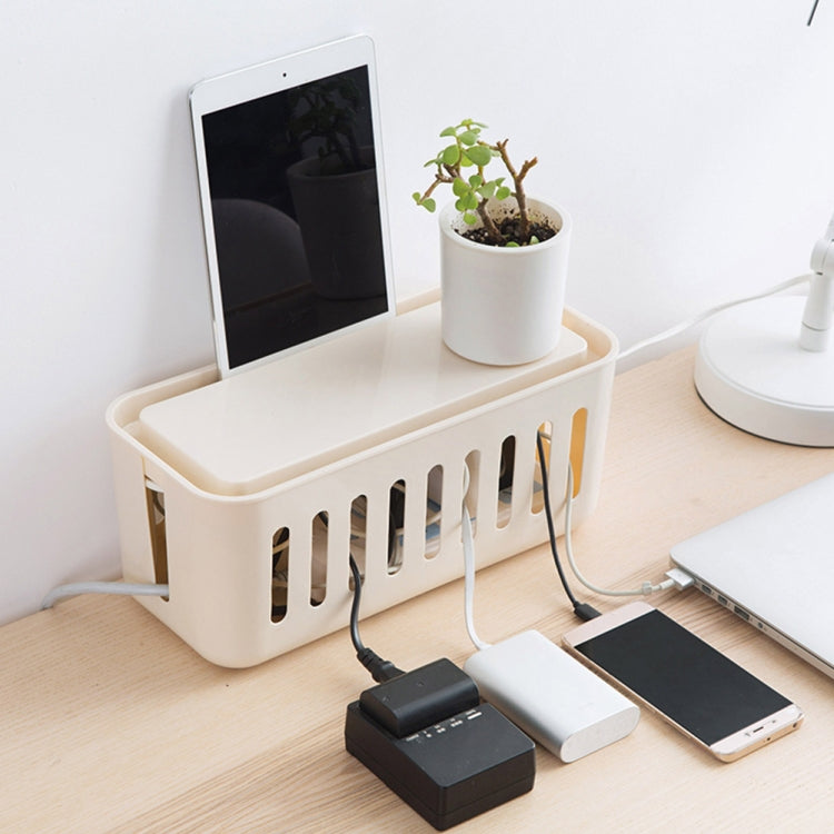 Safety Household Desktop Power Cable Storage Box Charger Socket Organizer