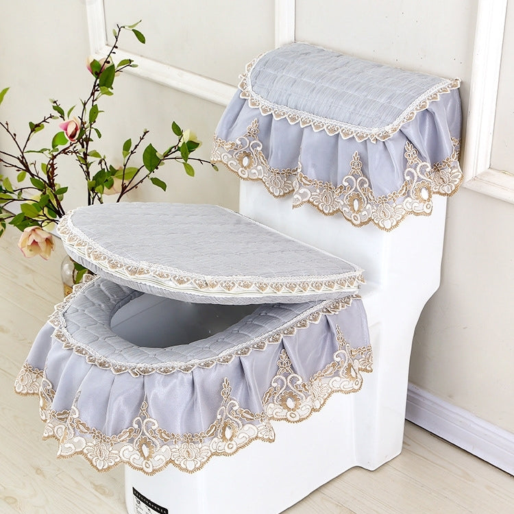 3 PCS / Set Universal Anti-Dust Cover Fabric Zipper Toilet Seat