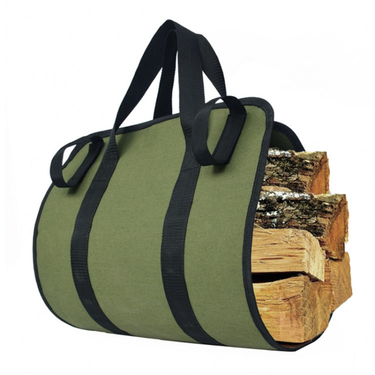 Outdoor Large Capacity Waterproof Army Green Canvas Logging Bag