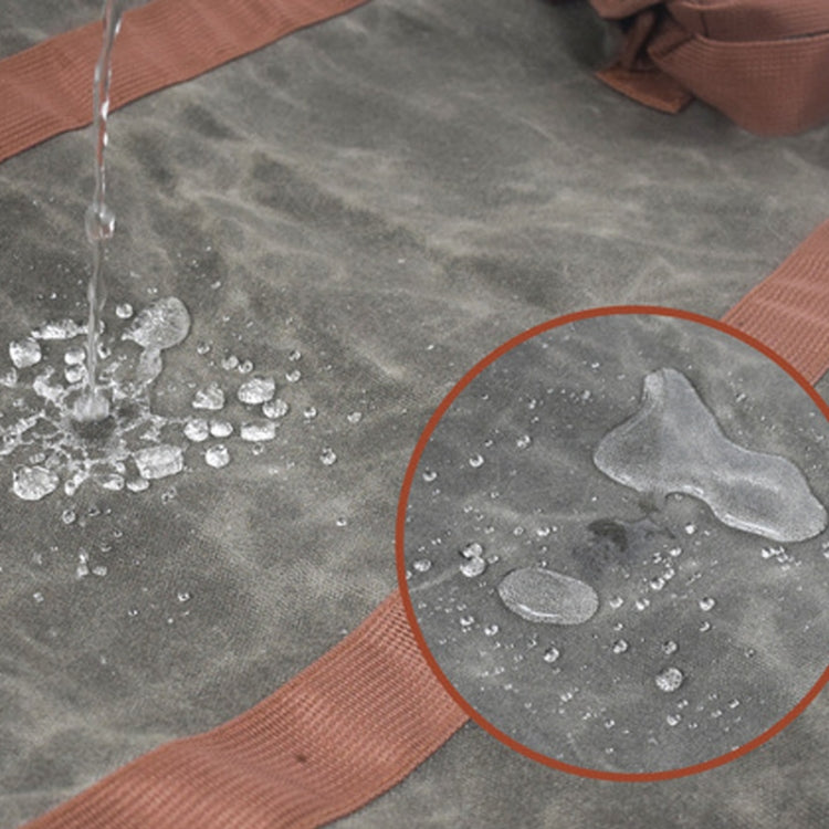 One Shoulder Portable Dual-use Waterproof Waxed Canvas Double Handle Wear-resistant Logging Bag