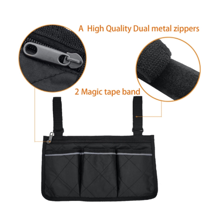 Walking Aid Wheelchair Armrest Side Storage Bag Car Storage Hanging Bag