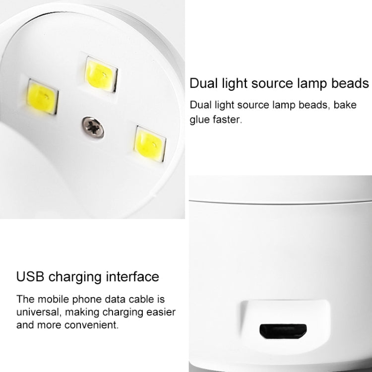 Mini Nail Light Therapy Machine Small Portable Quick-drying USB Nail Baking Lamp Drying Machine