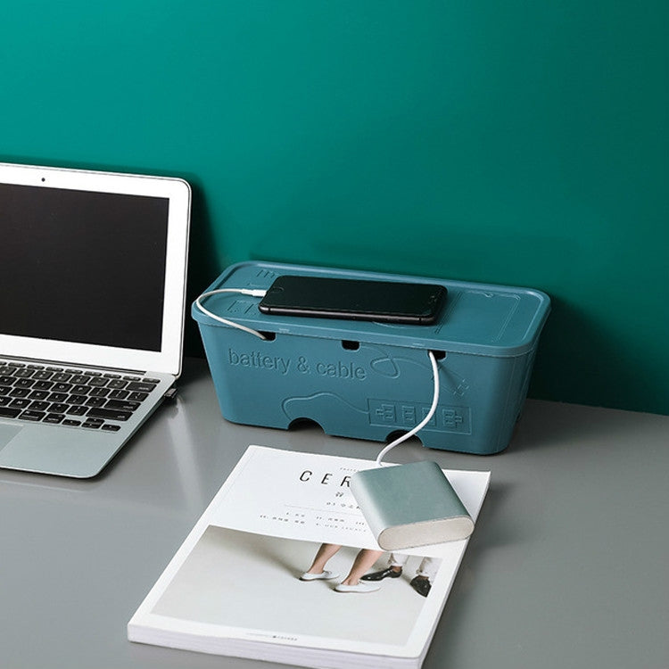 Desktop Socket Power Data Cable Finishing Set Storage Box