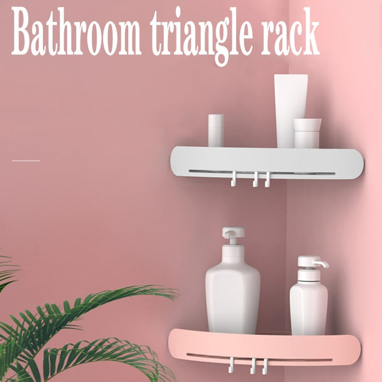 Bathroom Bath Rack Wall-mounted Punch-free Triangle Plastic Storage Basket