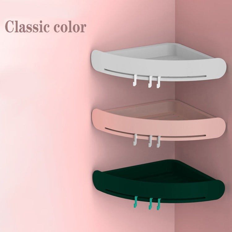 Bathroom Bath Rack Wall-mounted Punch-free Triangle Plastic Storage Basket