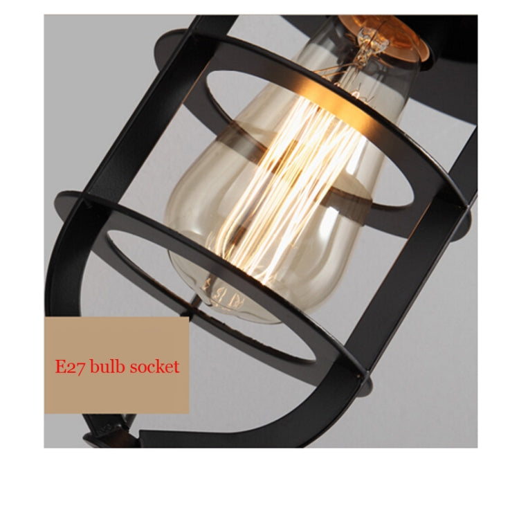 Creative Dock Retro Iron Restaurant Balcony Corridor Bedside Wall Lamp without Bulbs