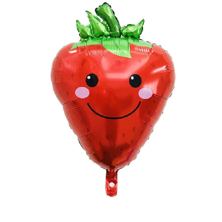 2 PCS Cartoon Vegetables and Fruits Aluminum Film Balloon Children Party Decoration Supplies Inflatable Toys