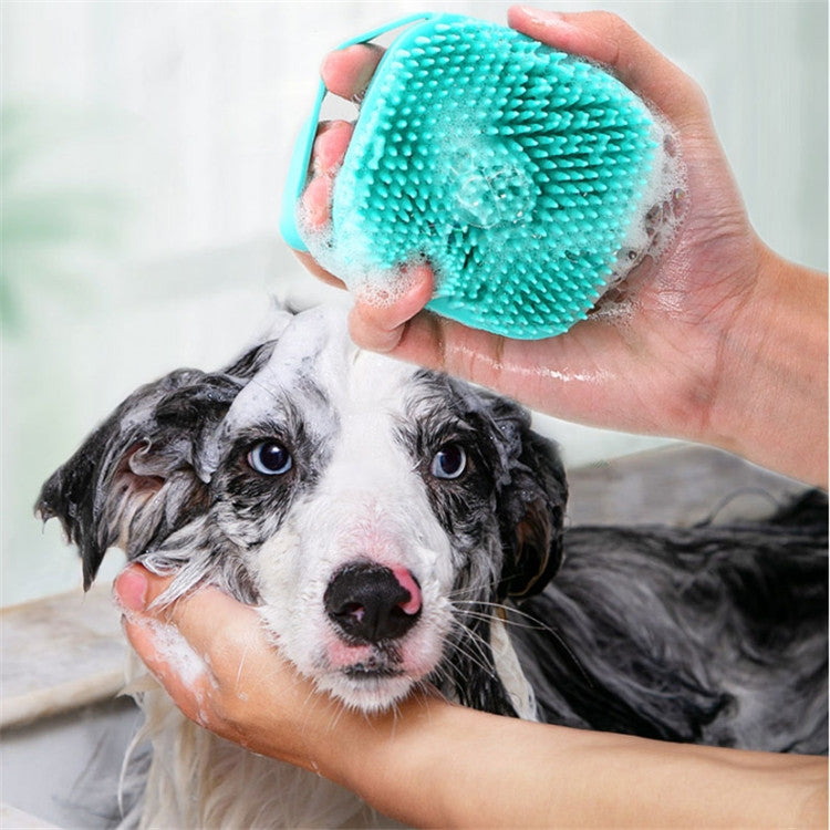 Pet Bath Massage Brush Dog Rub Bath Gloves with Brush