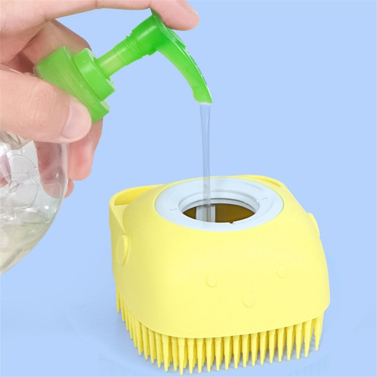 Pet Bath Massage Brush Dog Rub Bath Gloves with Brush