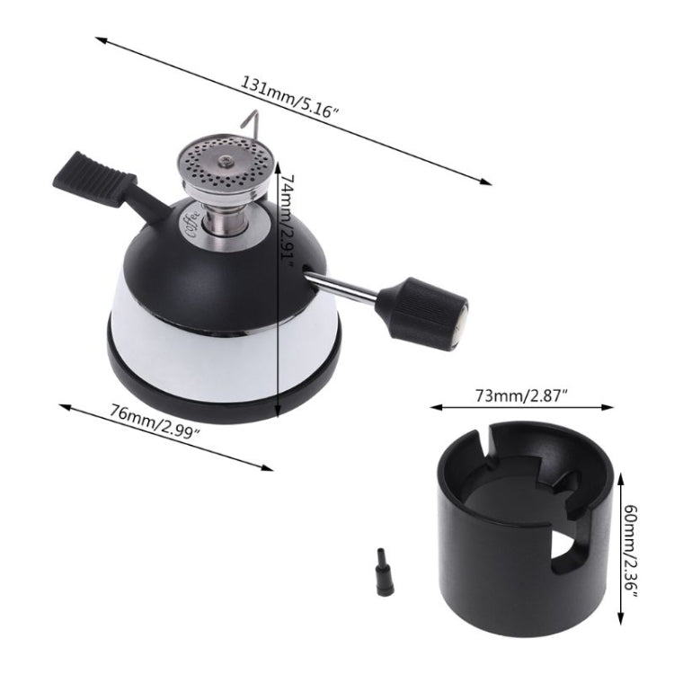 Mini Gas Burner with Ceramic Flame Head Coffee Heater Maker Coffee Stove Siphon Pot