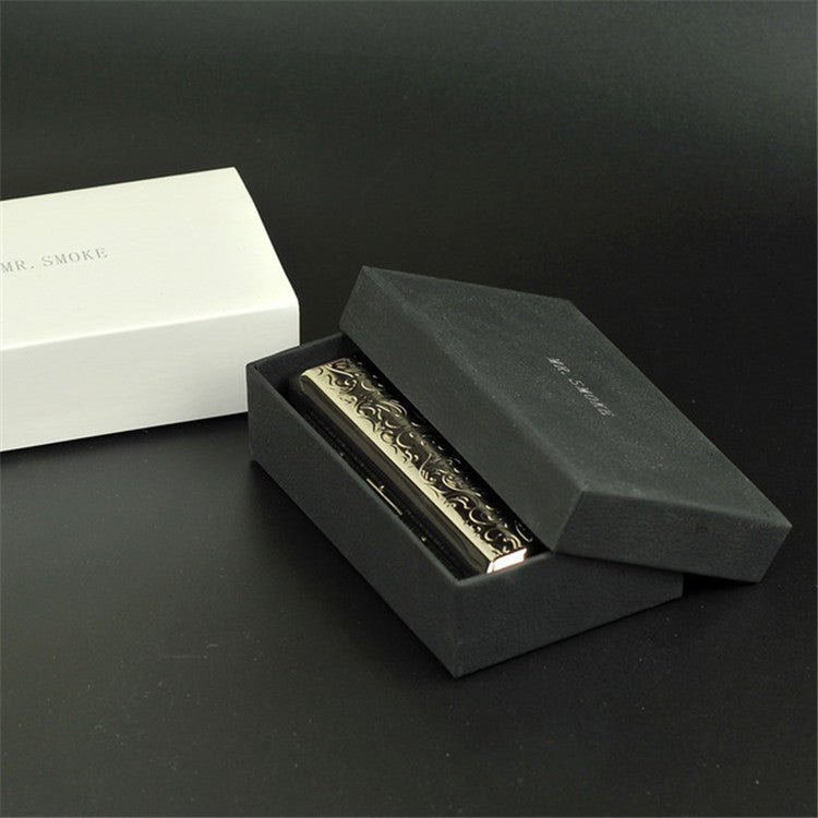 Fine Cigarette Case Double-sided 14 Sticks Portable Metal Extension Cigarette Case