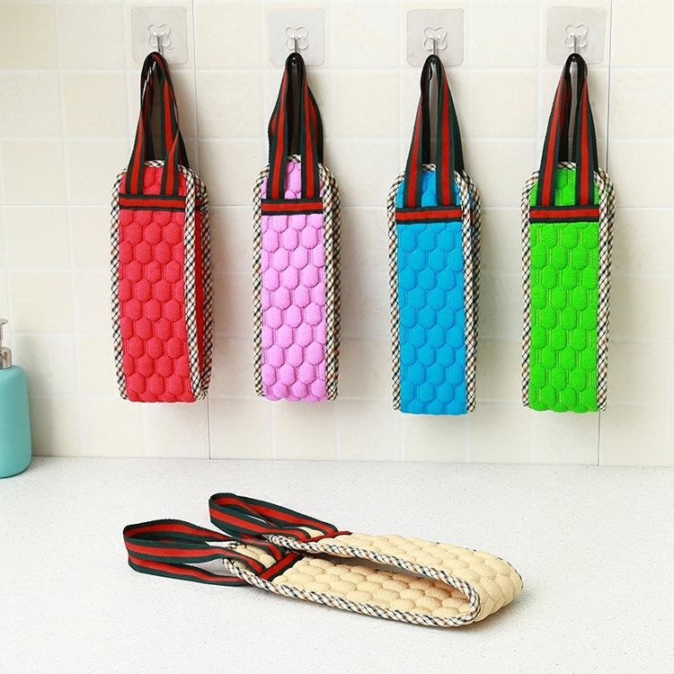 Double Sided Brush Back Exfoliating Bath Towel Strap Bathroom Tool, Random Color Delivery
