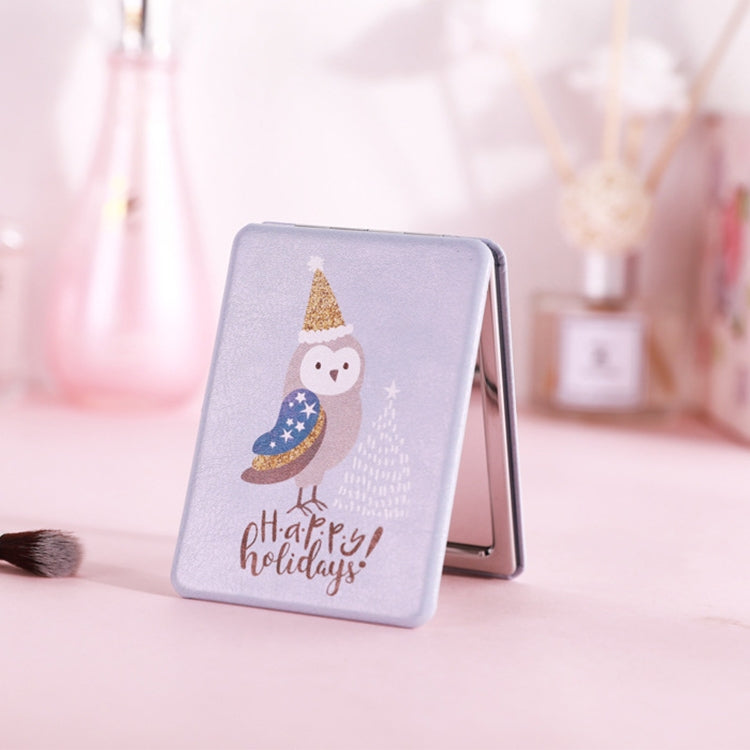 Portable Mini Princess Mirror Double-sided Glass Mirror Girl Folding Vanity Mirror