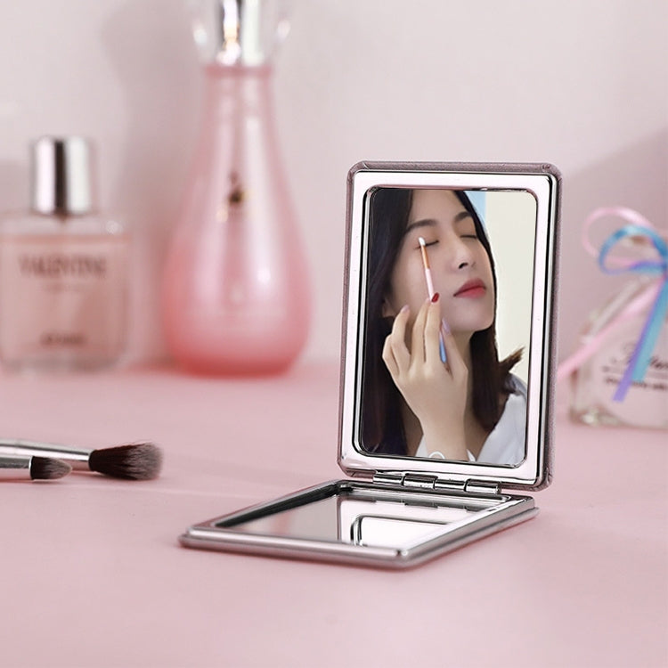 Portable Mini Princess Mirror Double-sided Glass Mirror Girl Folding Vanity Mirror