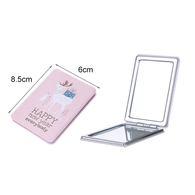 Portable Mini Princess Mirror Double-sided Glass Mirror Girl Folding Vanity Mirror