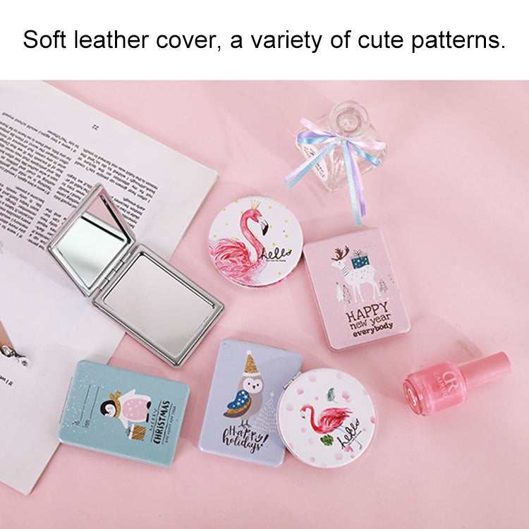 Portable Mini Princess Mirror Double-sided Glass Mirror Girl Folding Vanity Mirror