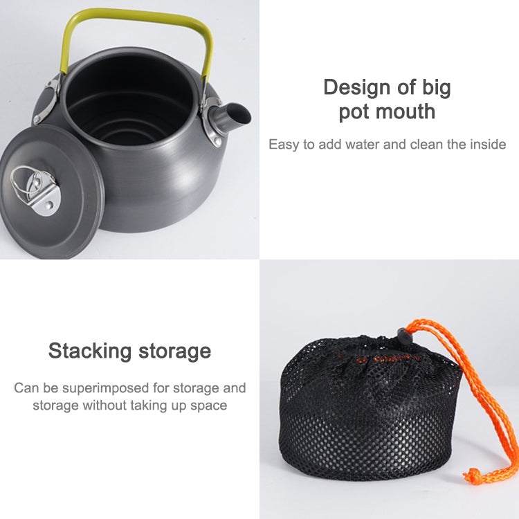 0.8L Portable Outdoor Mountaineering Picnic Aluminum Teapot Kettle Coffee Pot
