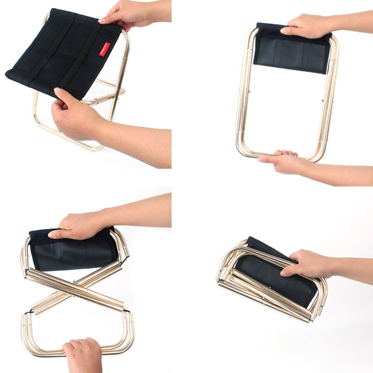 CLS 7075 Aluminum Alloy Fishing Chair Portable Camping Train Stool, Size: 24.8x22.5x27cm