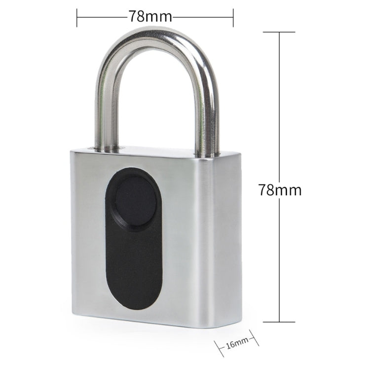 USB Rechargeable Door Lock Fingerprint Padlock Quick Unlock Security Keyless Smart Metal Lock