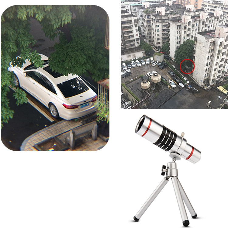 Bolanke Outdoor Telescope Mobile Phone Accessories Shooting Telephoto Lens with Universal Metal Clip
