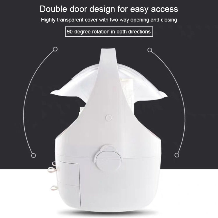 Portable Dust-proof Transparent Round Cosmetic Drawer Type Storage Box