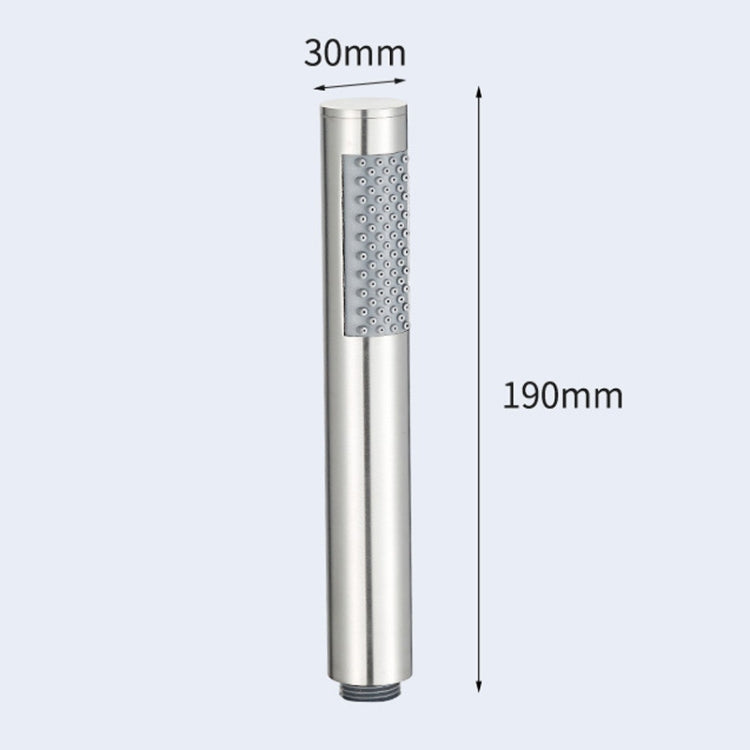Three-piece Suit Bathroom Water Saving Pressurization Stainless Steel Round Bar Handheld Nozzle Shower Head