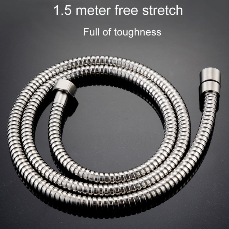 Three-piece Suit Bathroom Water Saving Pressurization Stainless Steel Round Bar Handheld Nozzle Shower Head