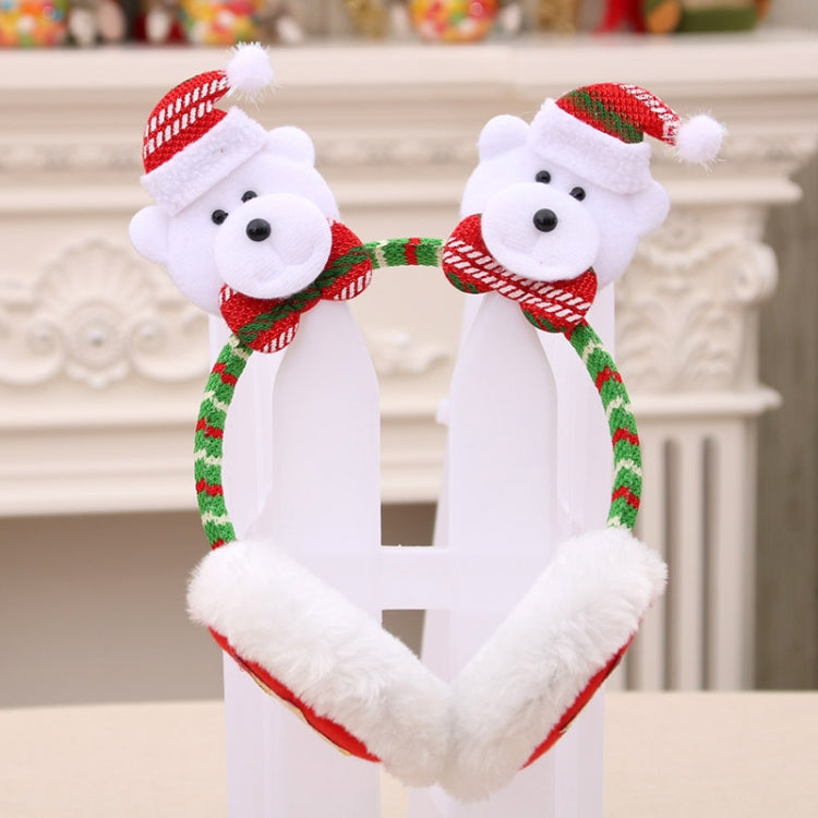 Women Men Christmas Earmuffs Head Hoop Cute Cartoon Decoration for For Winter