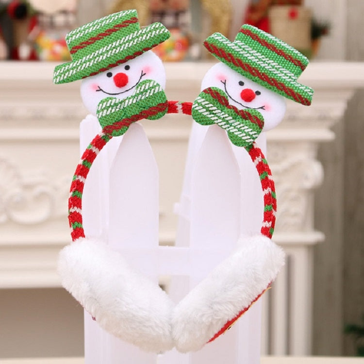 Women Men Christmas Earmuffs Head Hoop Cute Cartoon Decoration for For Winter