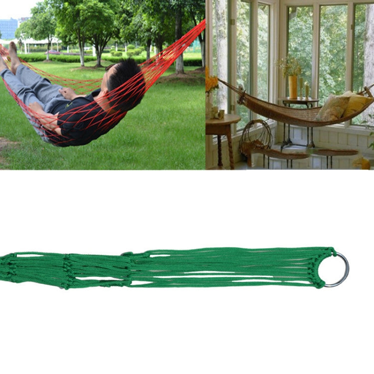 9 Strand Nylon Rope Hammock Portable Camping Leisure Mesh Hammock