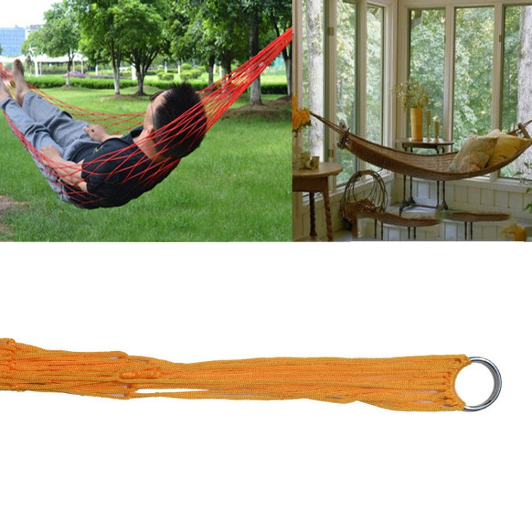 9 Strand Nylon Rope Hammock Portable Camping Leisure Mesh Hammock