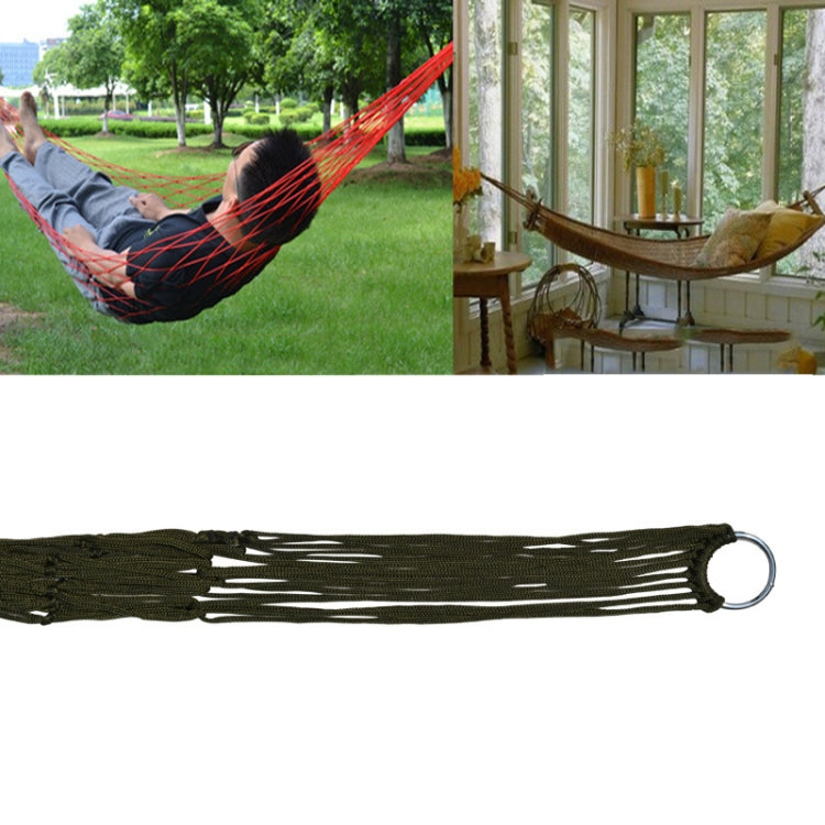 9 Strand Nylon Rope Hammock Portable Camping Leisure Mesh Hammock