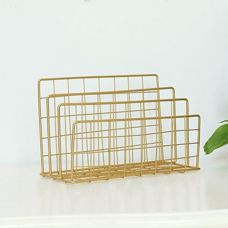 Wrought Iron Desktop Storage Rack Magazine Rack