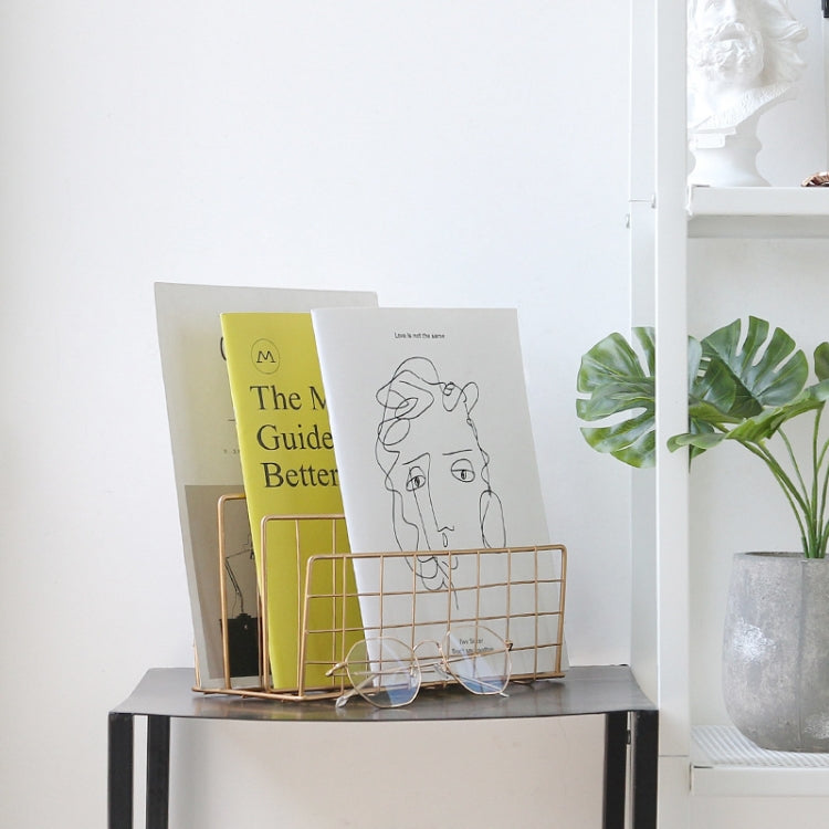 Wrought Iron Desktop Storage Rack Magazine Rack