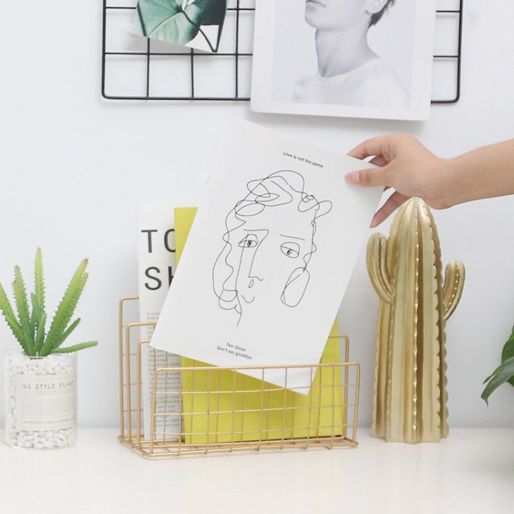 Wrought Iron Desktop Storage Rack Magazine Rack