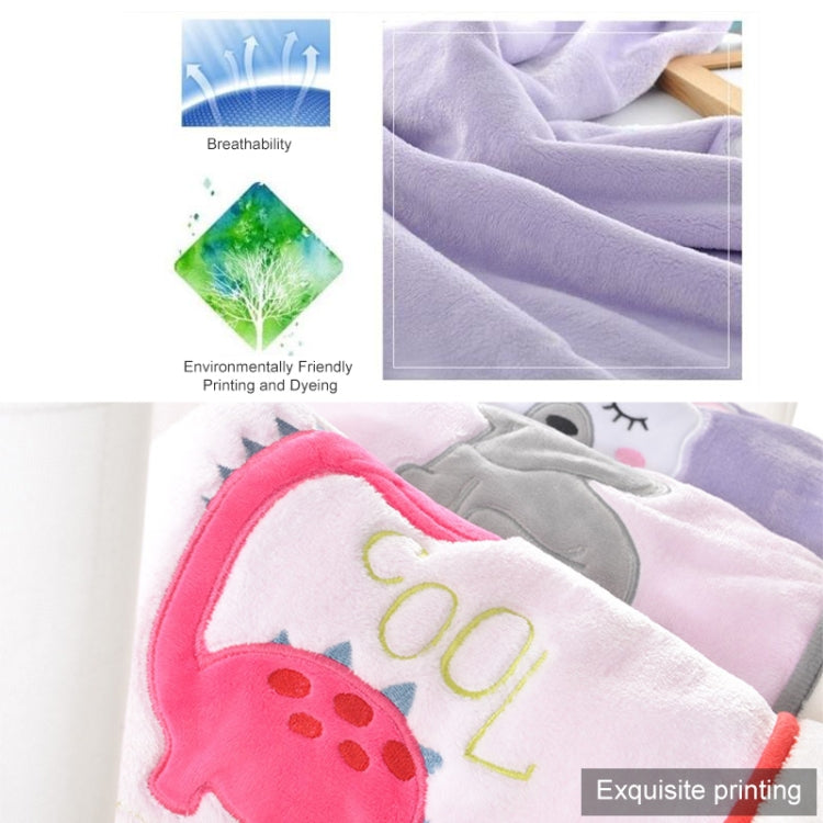 Newborn Cartoon Soild  Thicken Double Layer Coral Fleece Soft  Infant Blanket Bedding